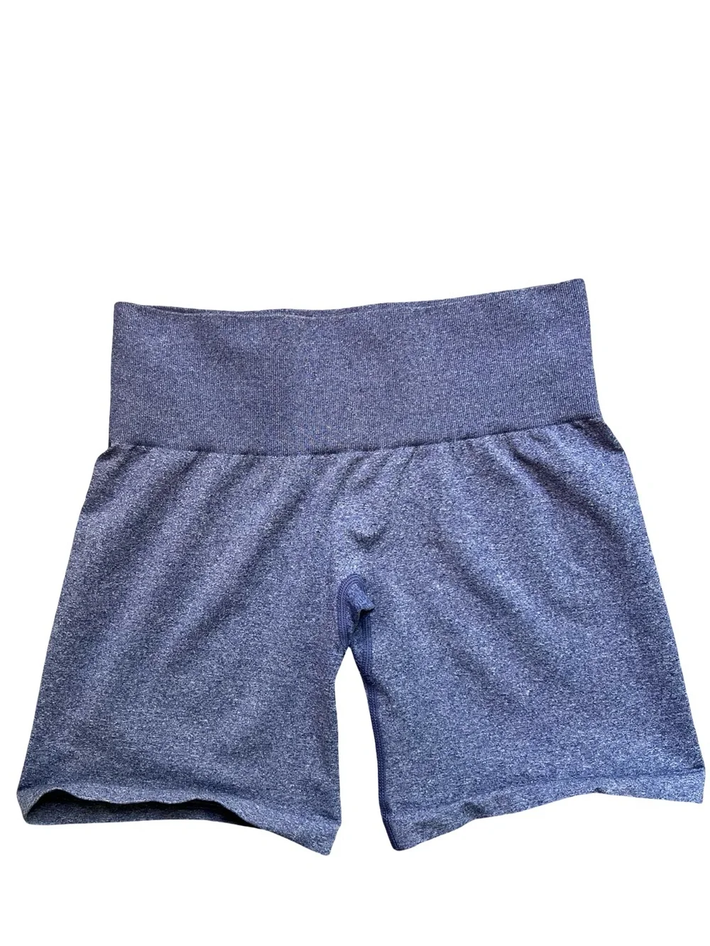 NVGTN Seamless Blue Purple High-Waist Women’s Workout Shorts Small